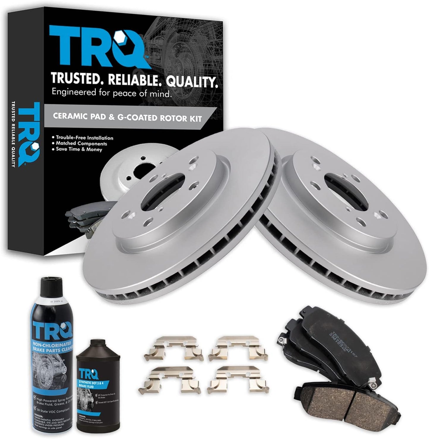 TRQ Front Brake Pad & Rotor Kit for 2005-2010 Honda Odyssey