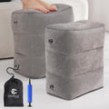 Inflatable Airplane Foot Rest with Hand Pump and Carry Bag - Portable