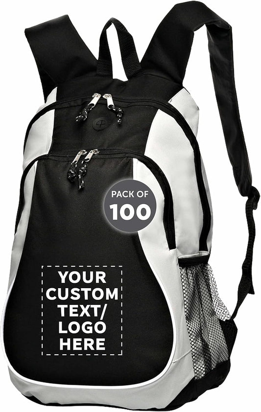 100 Personalized Sports Backpacks - Travel & Everyday Essential - Blue
