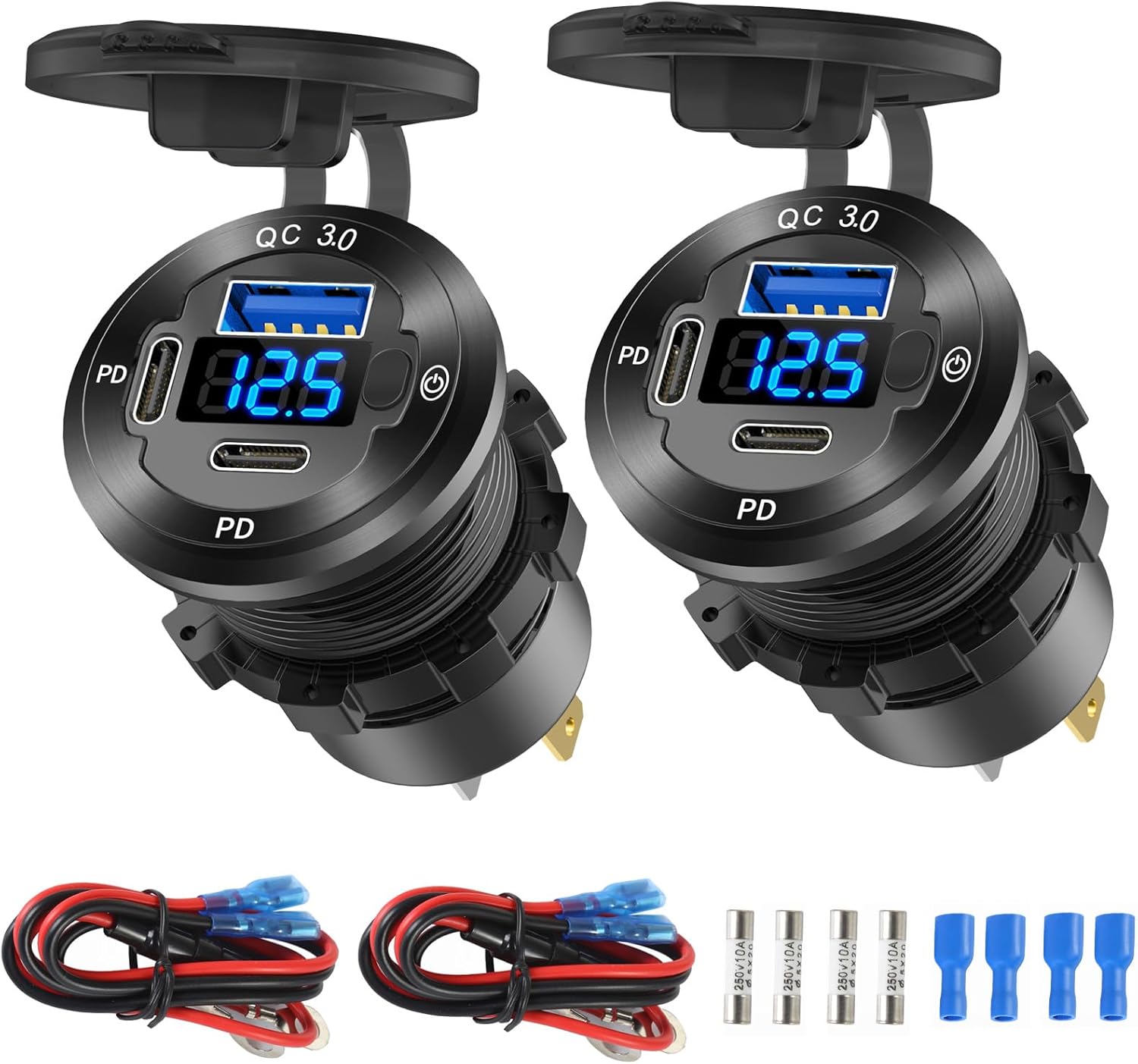 2-Pack USB Car Charger - Fast Charging Power