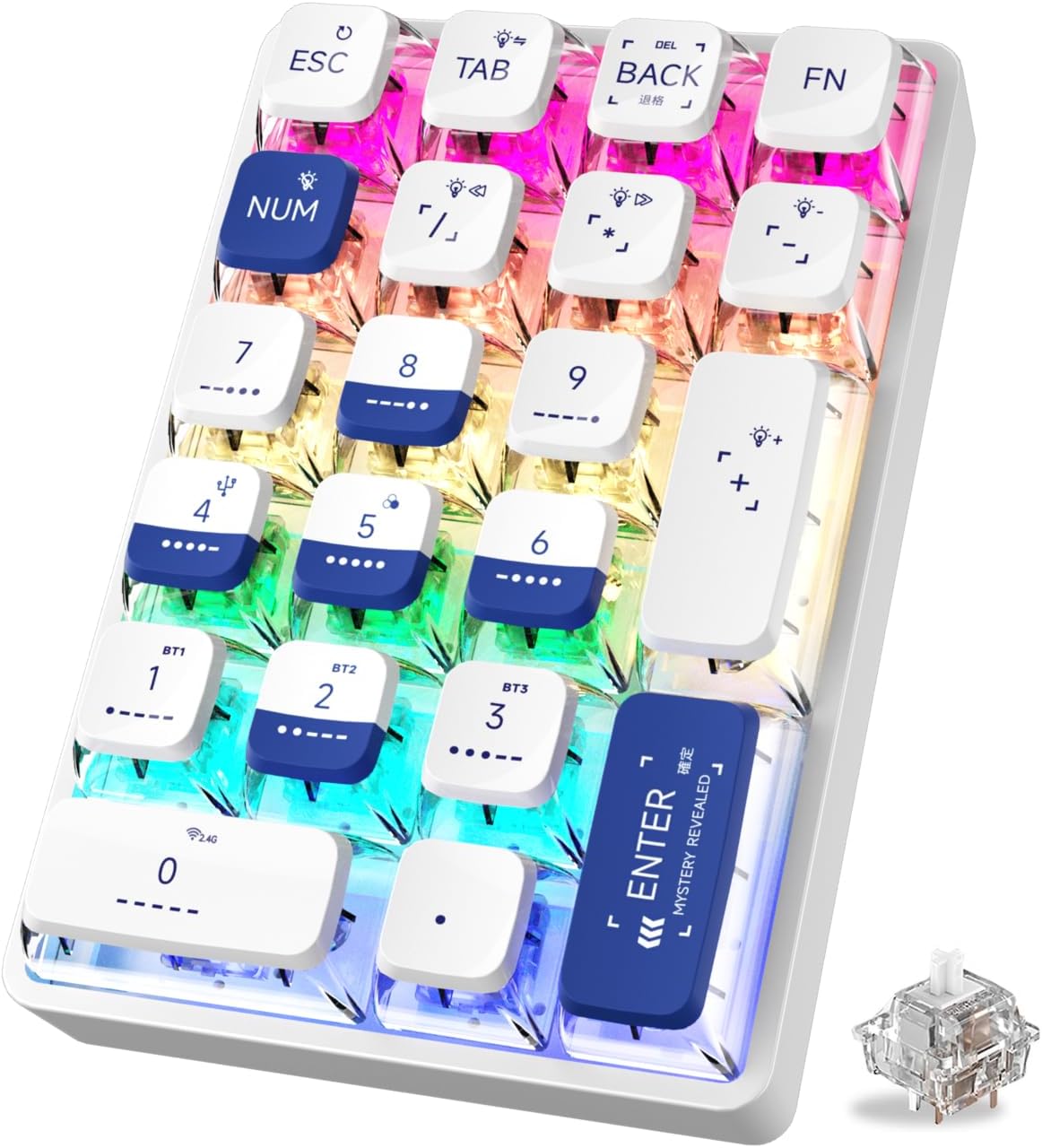 K21 RGB Backlit Tri-Mode Wireless Mechanical Number Pad Review
