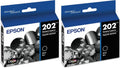 Epson T202 Claria Ink Standard Capacity Black Cartridge Pack of 2