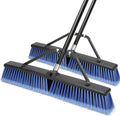24 in Push Broom Outdoor for Deck Driveway Garage Yard Patio - 2 Pack