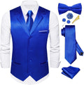 Dubulle Mens Satin Vest and Tie Set for Weddings and Parties