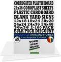 Corrugated Plastic Board 24x36 10 Pack White - Heavy Duty 4mm