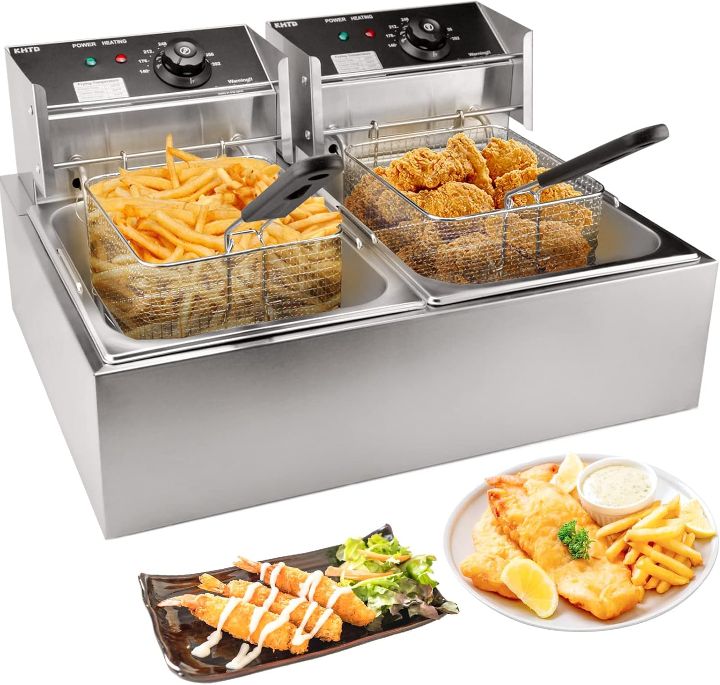 Commercial Deep Fryer with Basket for Restaurant or Home Use