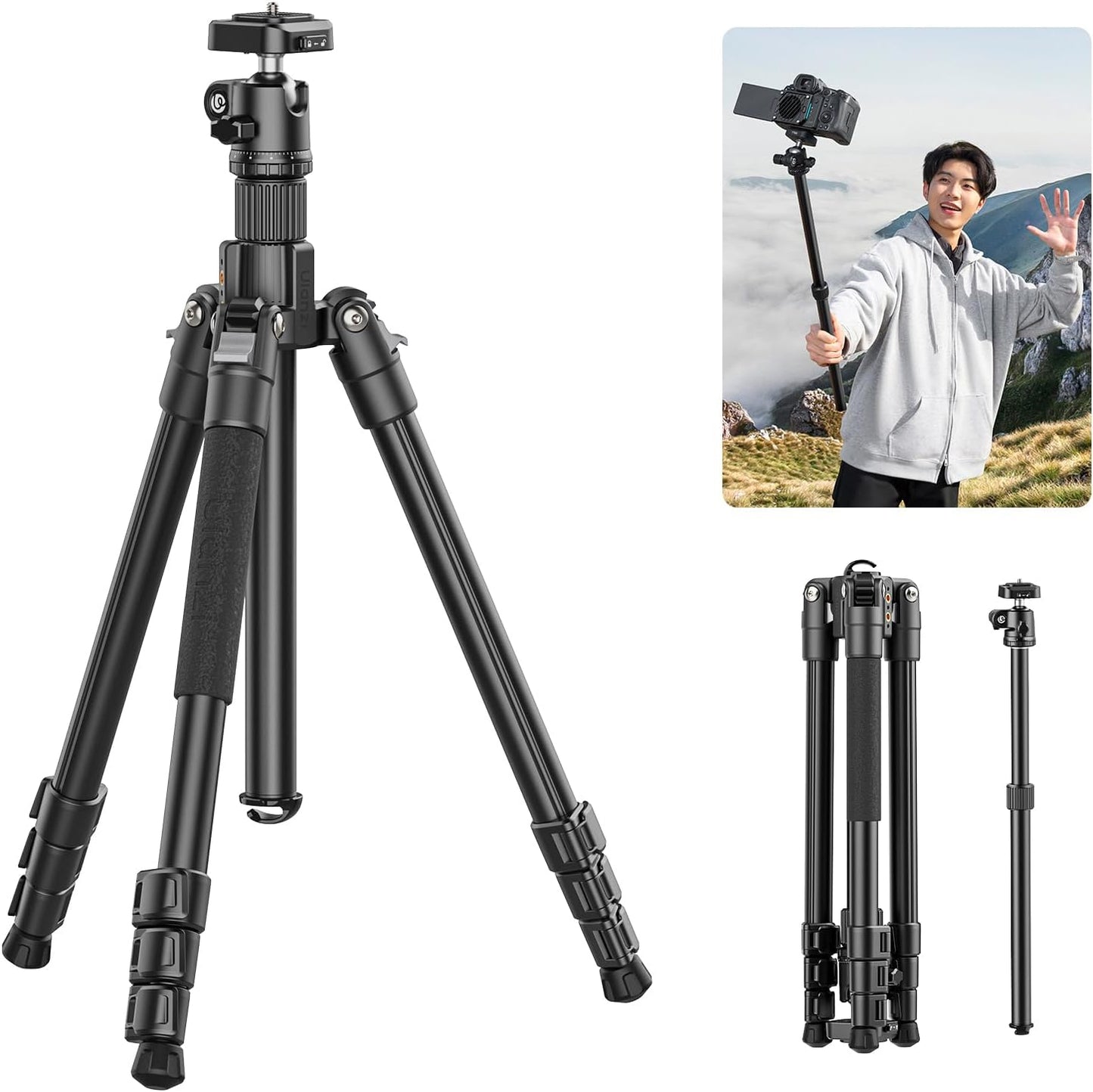 ULANZI TT53 Travel Tripod: Lightweight, Compact, and Versatile