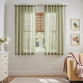 Winslow Sheer Curtains 63 in Length Ivory on Sage - Vintage Floral