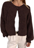 Cardigan Sweaters for Women Cropped Chunky Knit - Soft Fall Layer
