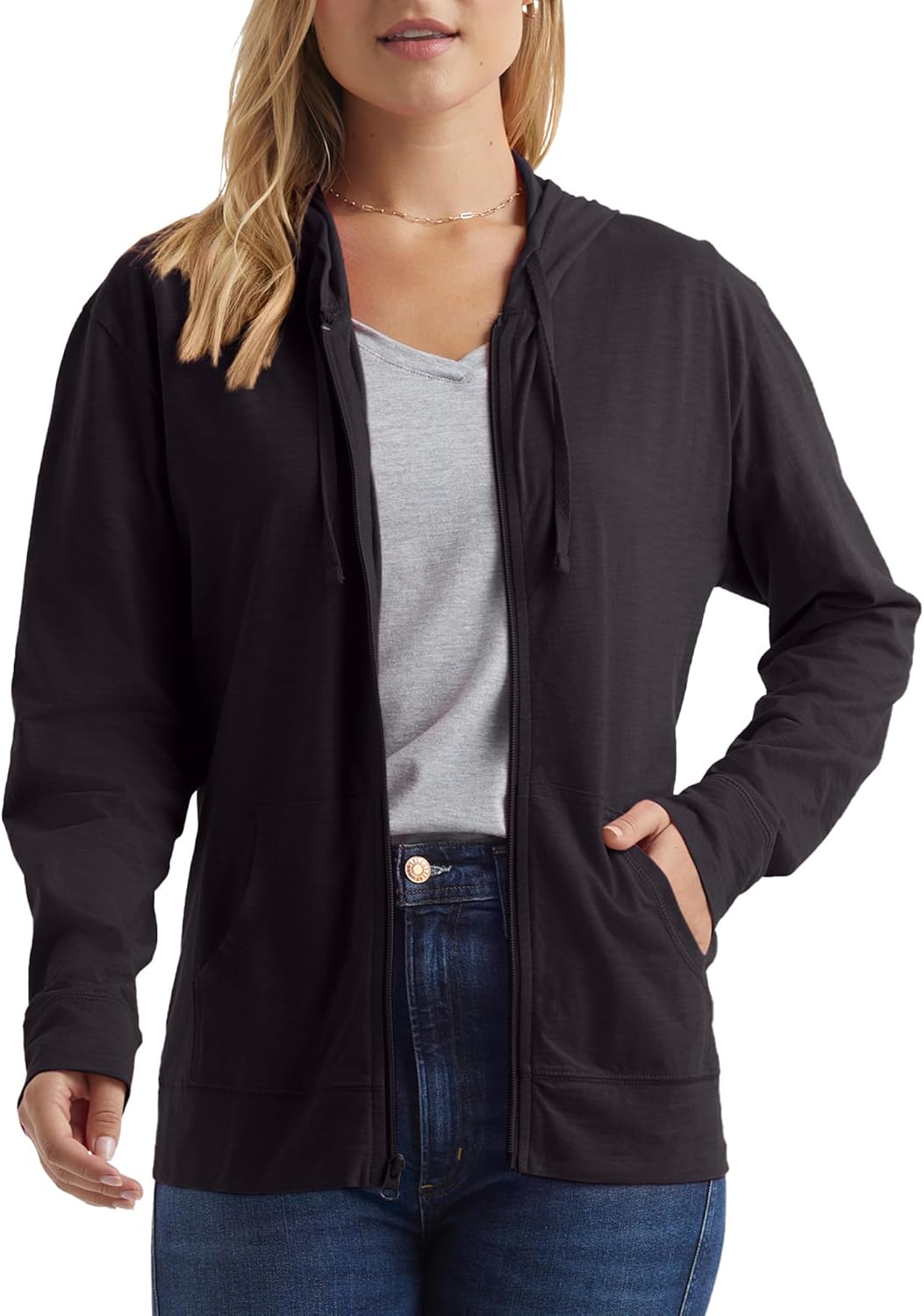 Cozy Hanes Slub Knit Hoodie for Women