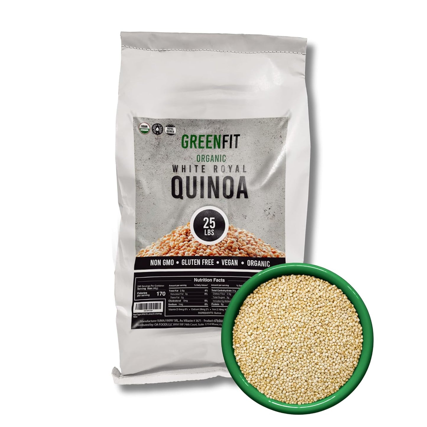 Royal Organic White Quinoa - Non-GMO, Gluten-Free, Vegan Protein