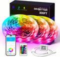 Smart RGB Led Strip Lights 300ft for Home Decor - App & Remote