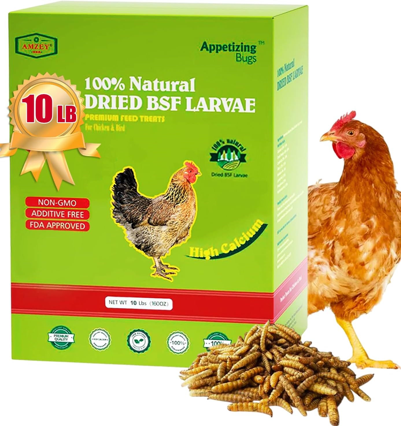Dried Black Soldier Fly Larvae - High Calcium Treats for Pets