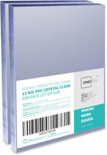 PVC Binding Report Covers 200 Pack 12 Mil, Clear Letter Size - Durable