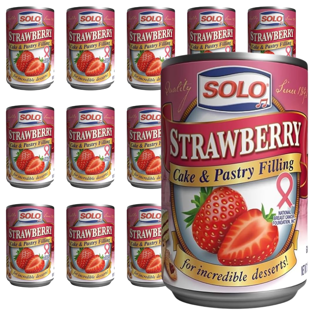 SOLO Strawberry Cake & Pastry Filling, Gluten-Free Delight