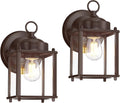 GRUENLICH Outdoor Wall Sconce Clear Glass Porch Light - Weather