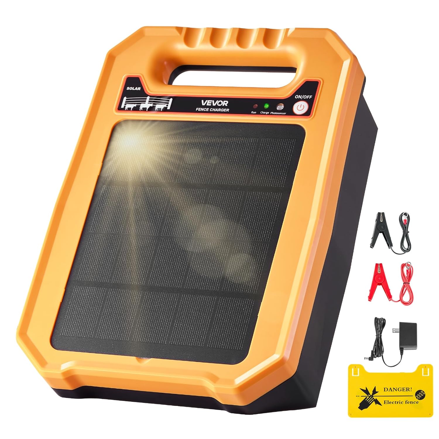 VEVOR Solar Fence Charger for Livestock and Garden Protection