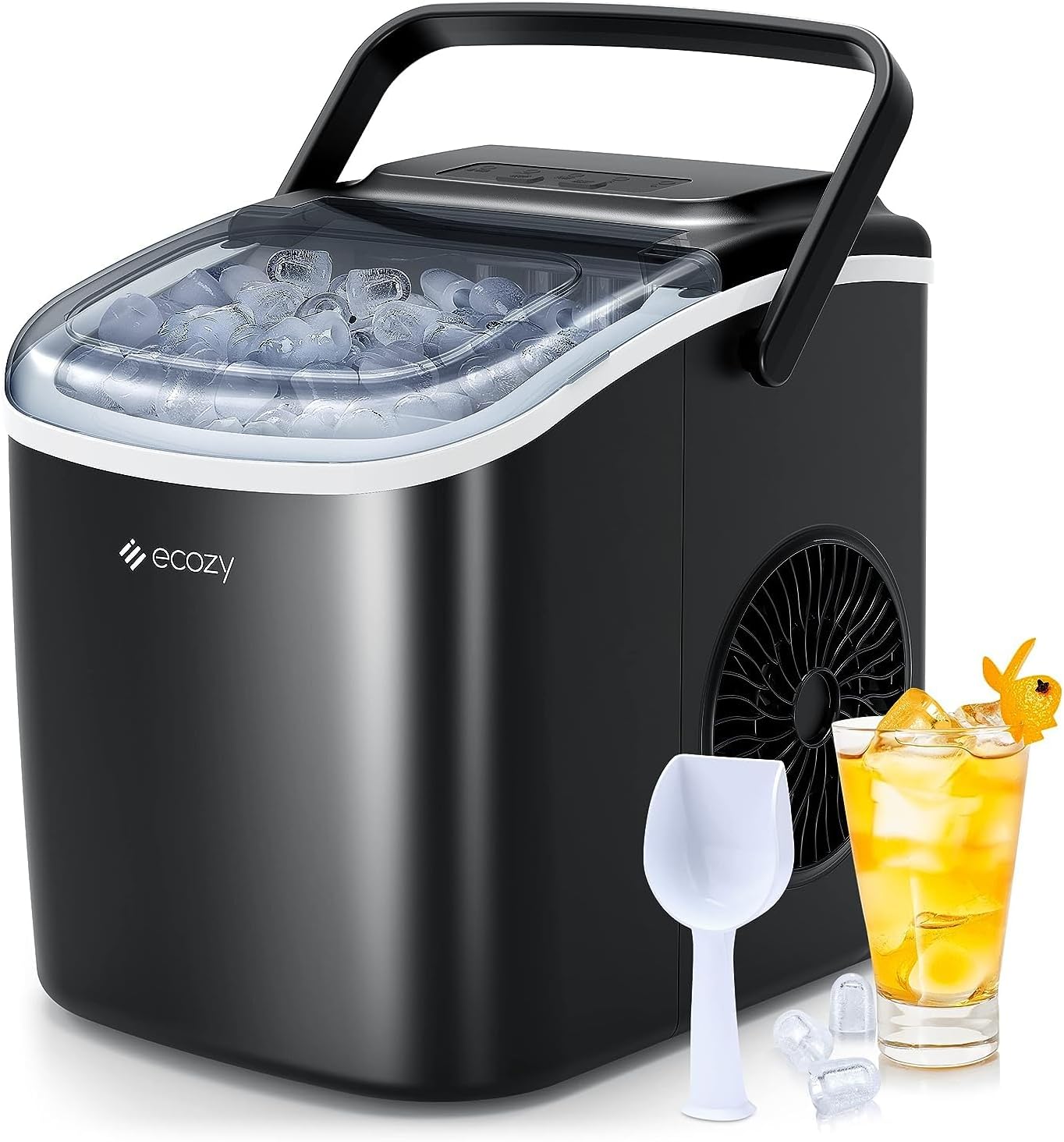 ecozy Portable Countertop Ice Maker - Rapid Ice Production