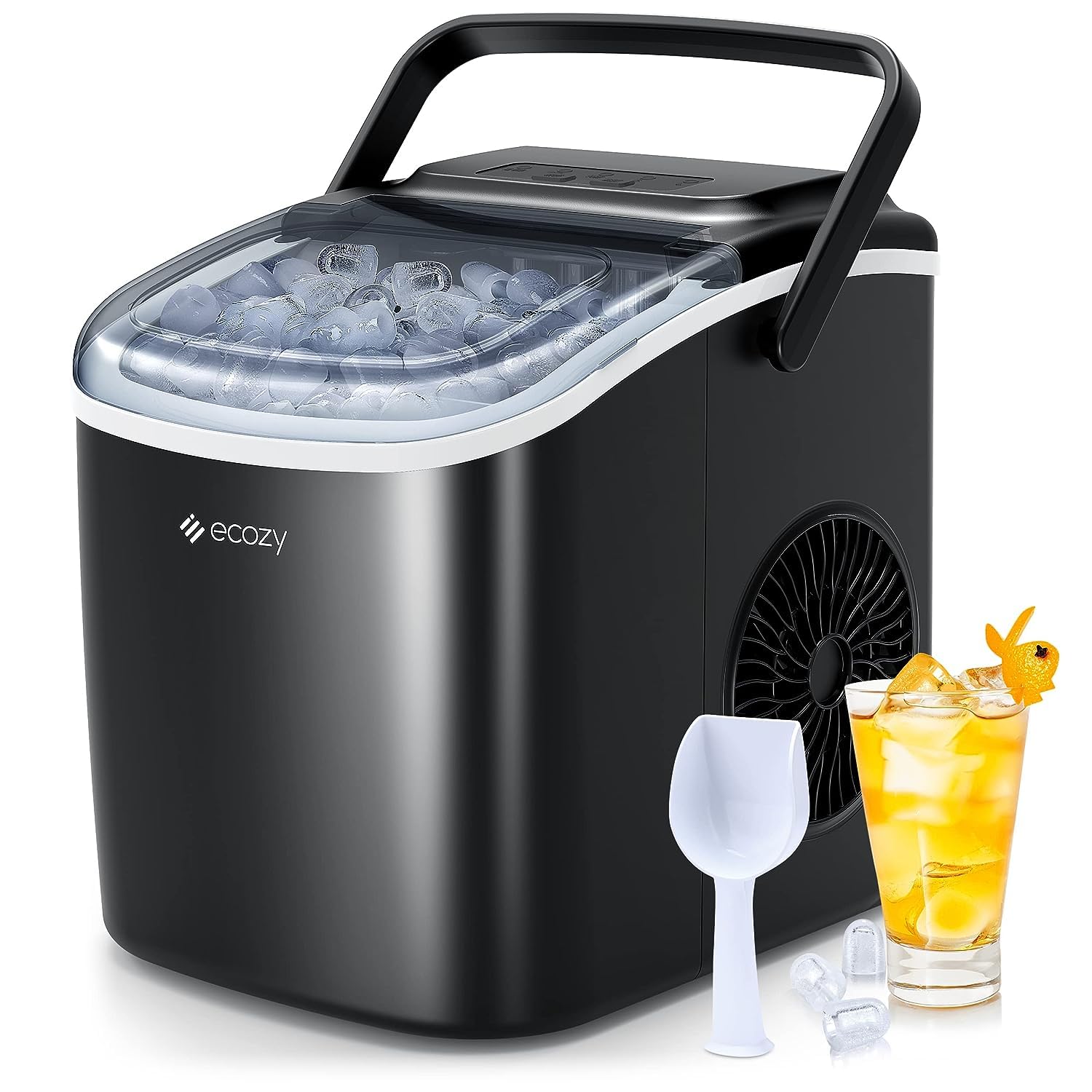 ecozy Portable Ice Maker - 9 Ice Cubes in 6 Min!