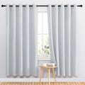 NICETOWN Room Darkening Curtains 2 Panels 66 by 72 in Greyish White