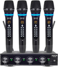 Pro Rechargeable Wireless Microphone System 4 Channel - Reliable UHF