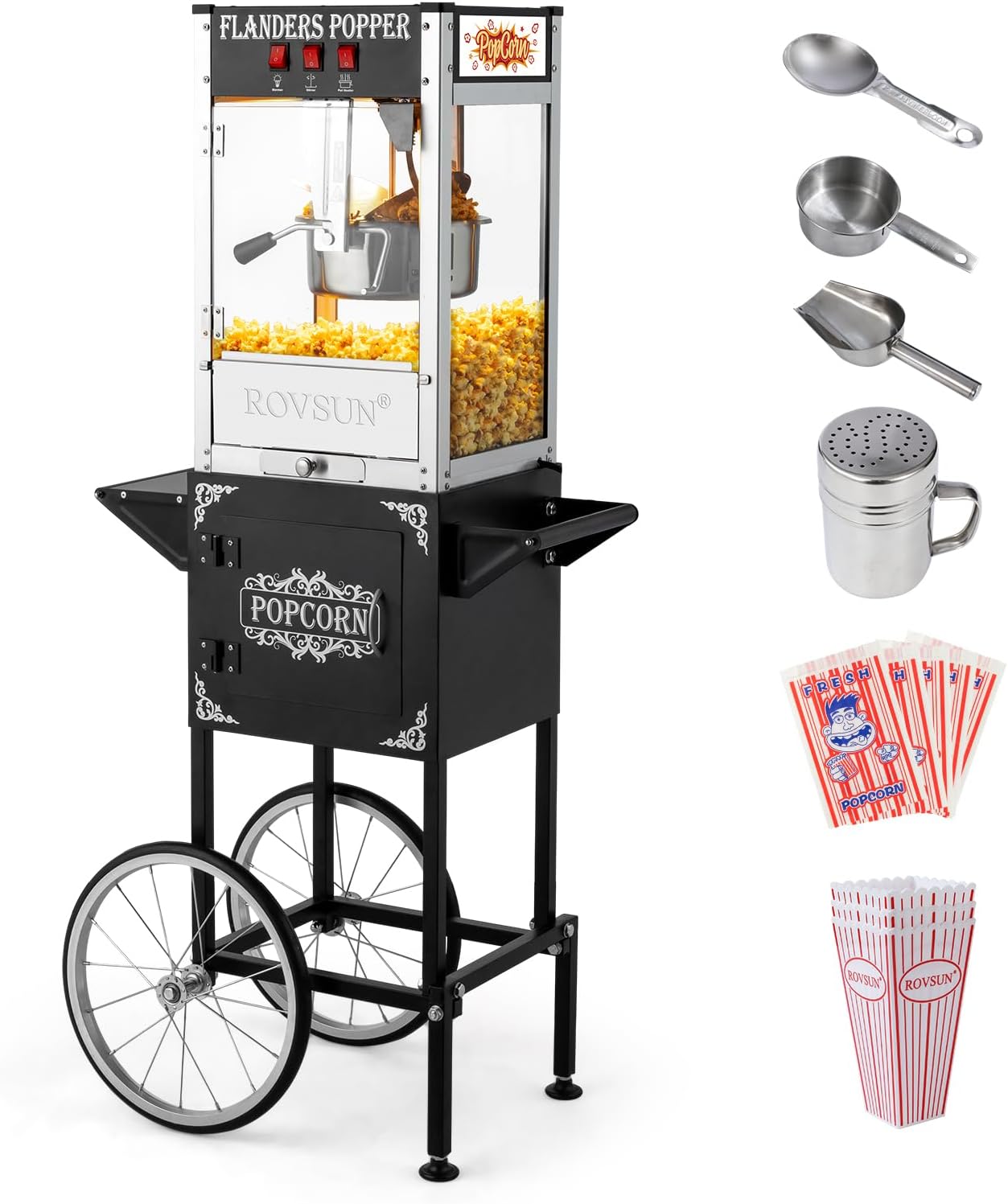 ROVSUN Popcorn Machine: Makes 32 Cups Fast!