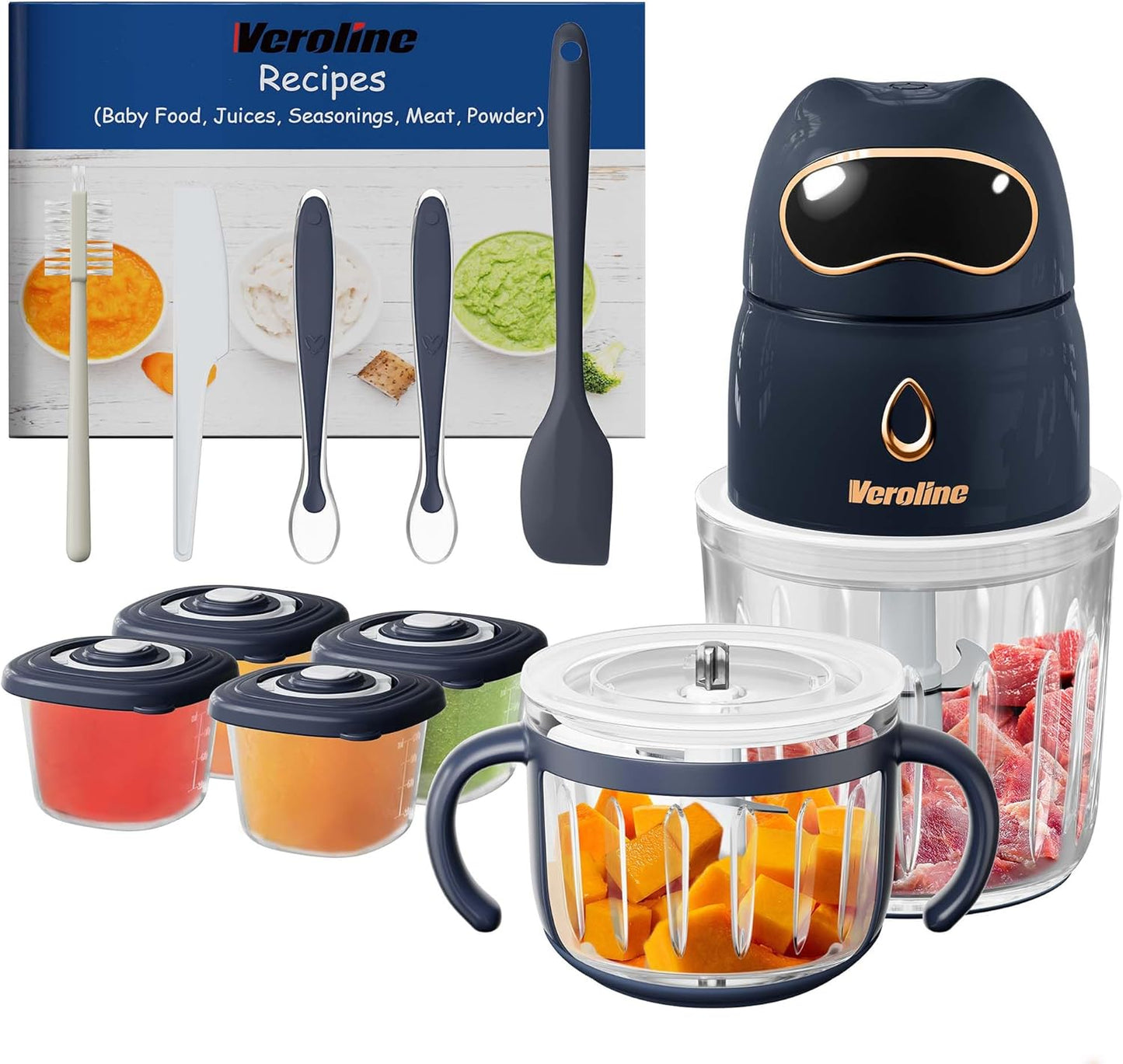 Veroline Baby Food Maker - 13-in-1 Processor Set for Homemade Baby Meals