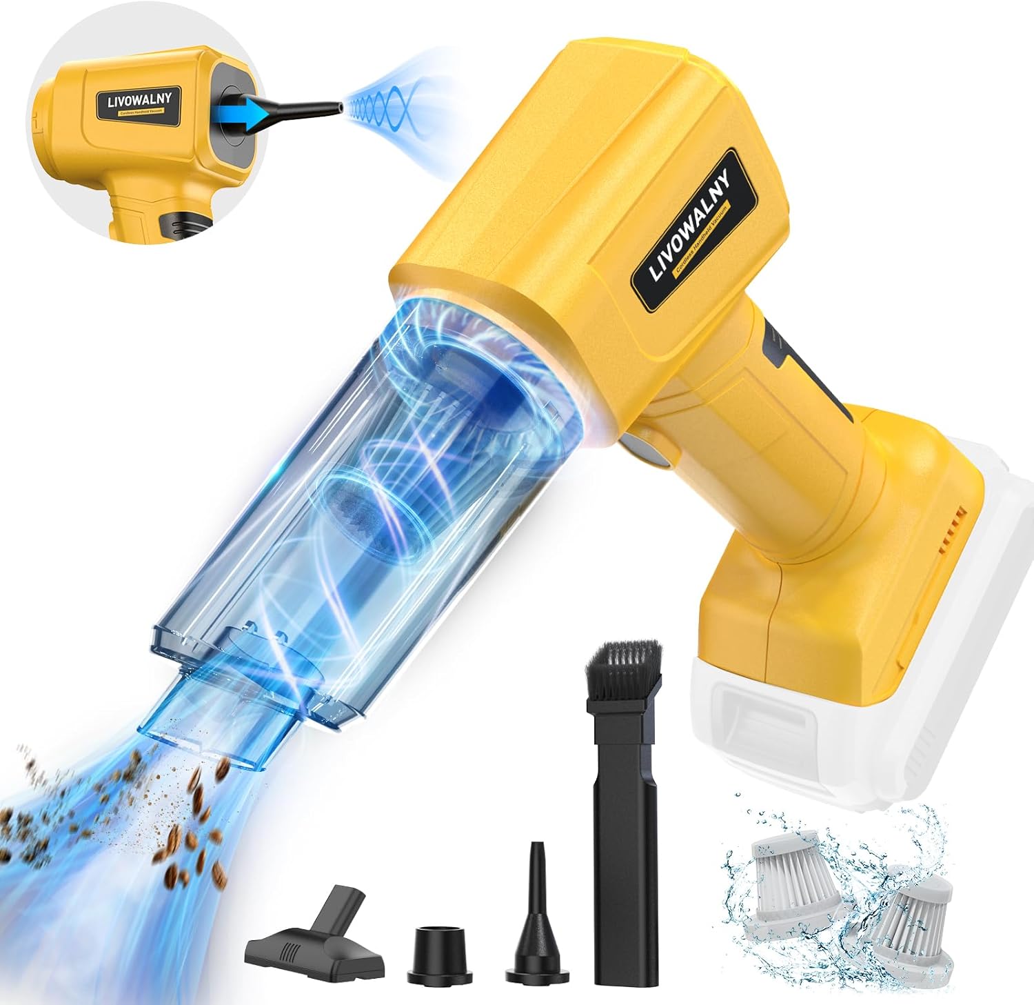 Powerful Cordless Handheld Vacuum for DeWALT 20v - LIVOWALNY