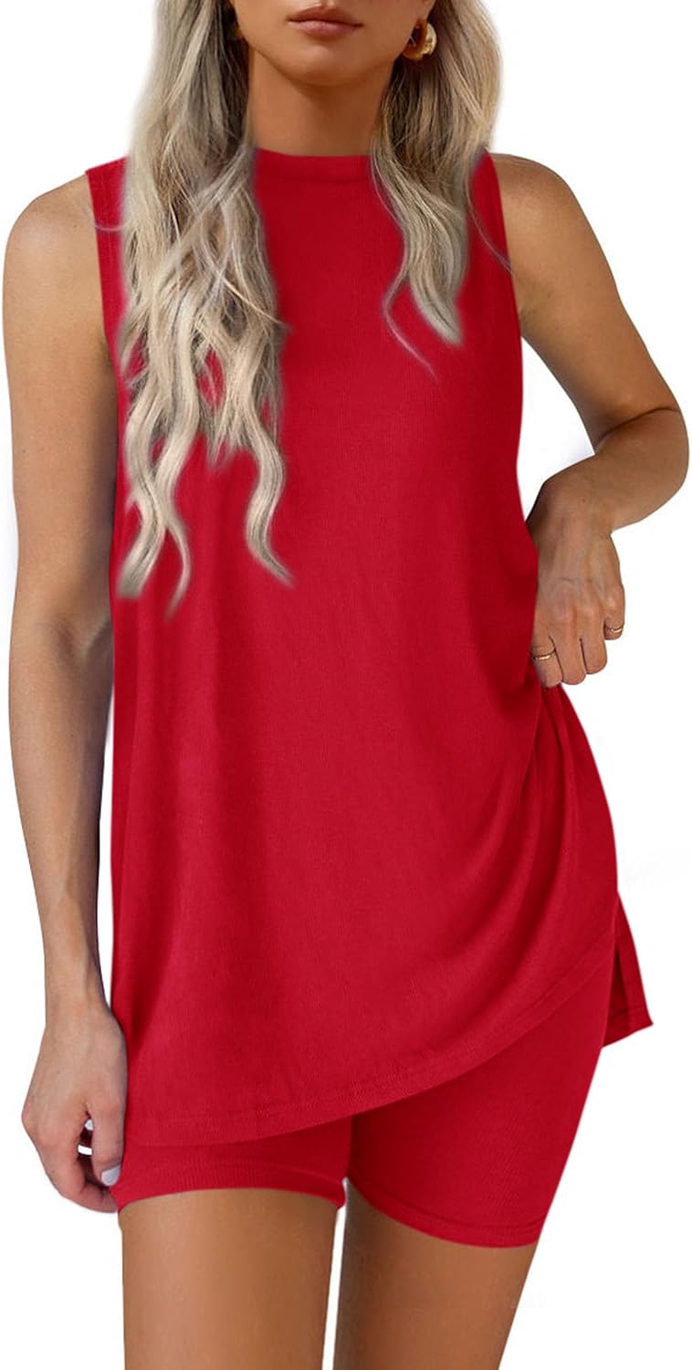 PRETTYGARDEN 2 Piece Sets for Women Summer Lounge Shorts Set