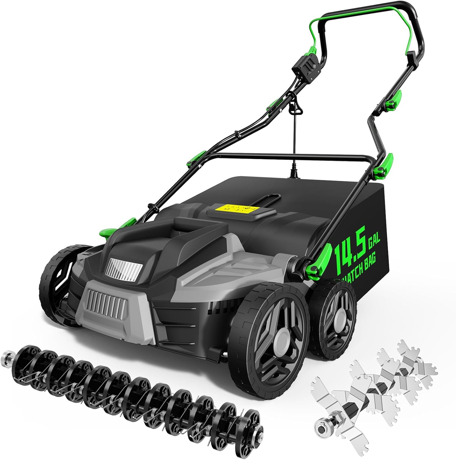 2025 Upgrade 16-Inch Electric Dethatcher and Scarifier Tool