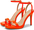 4.3 in Strappy Stilettos for Women - Open Square Toe Heels