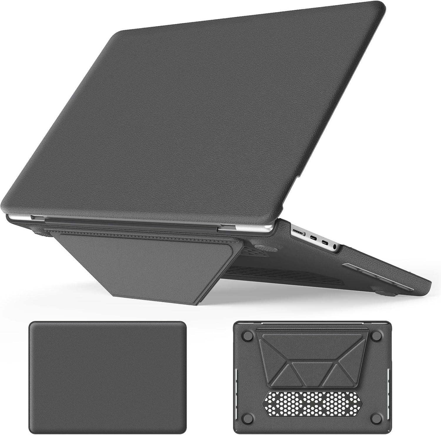 DONGKE MacBook Pro 14 Inch Case with Magnetic Stand - Grey