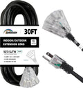 3-Outlets Weatherproof Extension Cord for Indoor and Outdoor Use