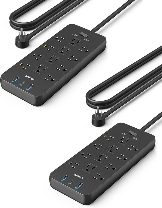 Surge Protector Power Strip with USB Ports for Home and Office
