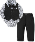 Baby Boy Suit 0-24 Months Formal Vest Set - Soft Cotton Blend