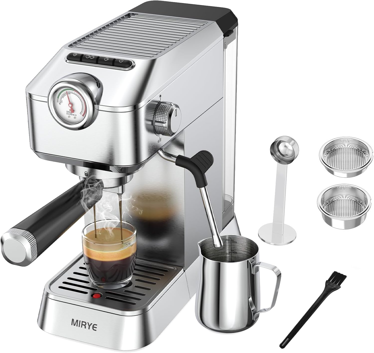 MR MIRYE 20 Bar Stainless Steel Espresso Machine