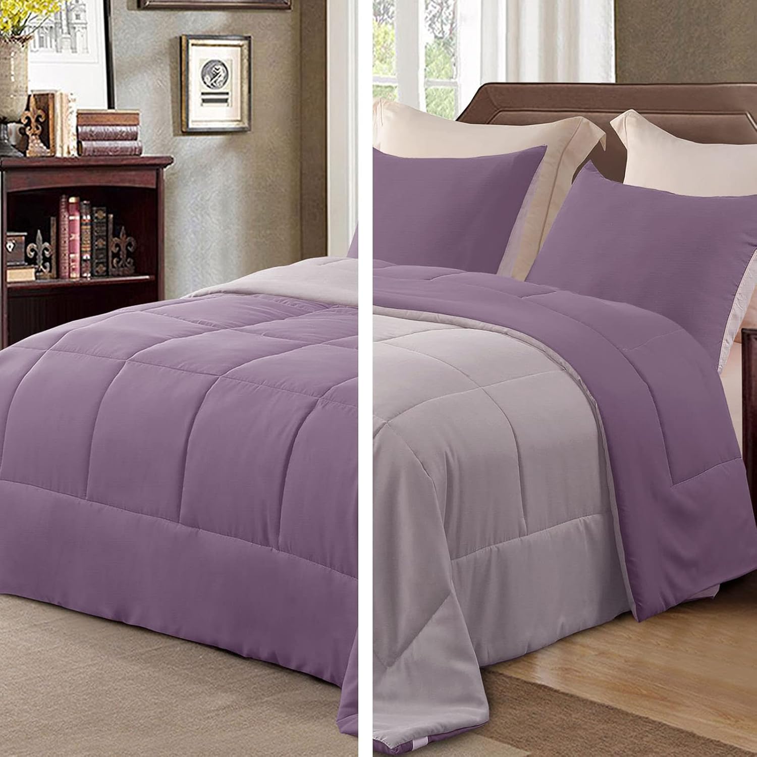 Lightweight Reversible King Size Comforter Set for All Seasons
