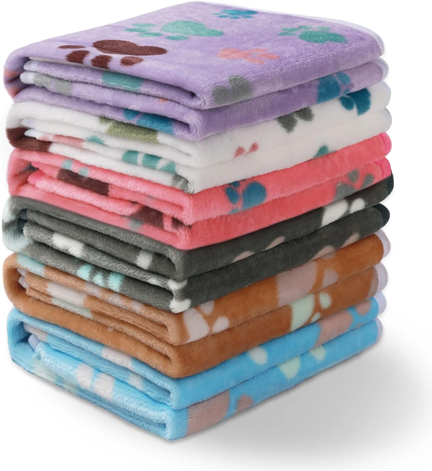 Luciphia Dog Blankets 6 Pack Soft Fluffy Fleece for Pets