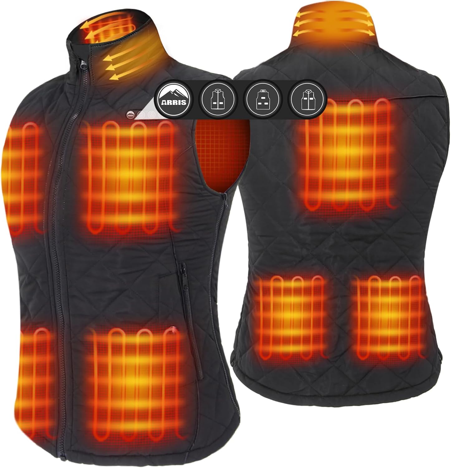 ARRIS Women's Heated Vest with Adjustable Size and Battery Pack