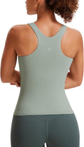 Butterluxe Womens Racerback Workout Tank Top with Built in Bra - Soft