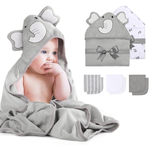 Momcozy Baby Hooded Towel Set - Soft, Cozy & Cute!