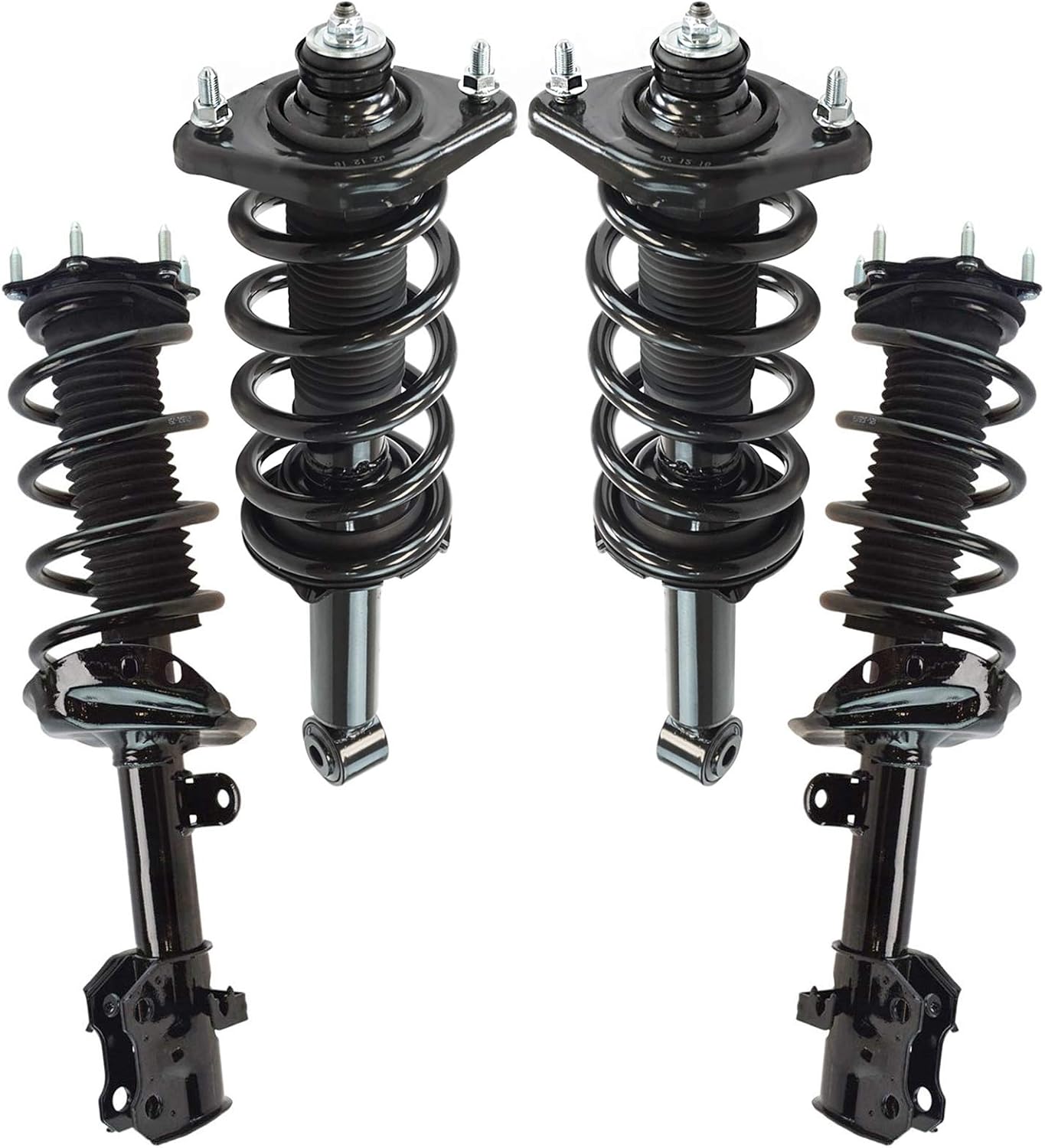 TRQ Front and Rear Strut & Coil Spring Assembly Set for Honda CR-V