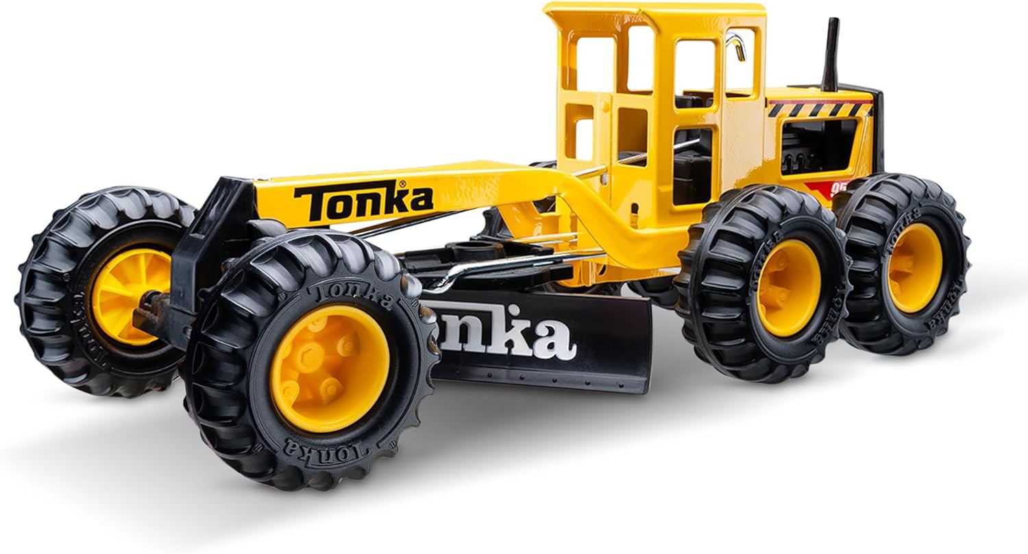 Tonka Steel Classics Road Grader - Durable Toy for Kids Play
