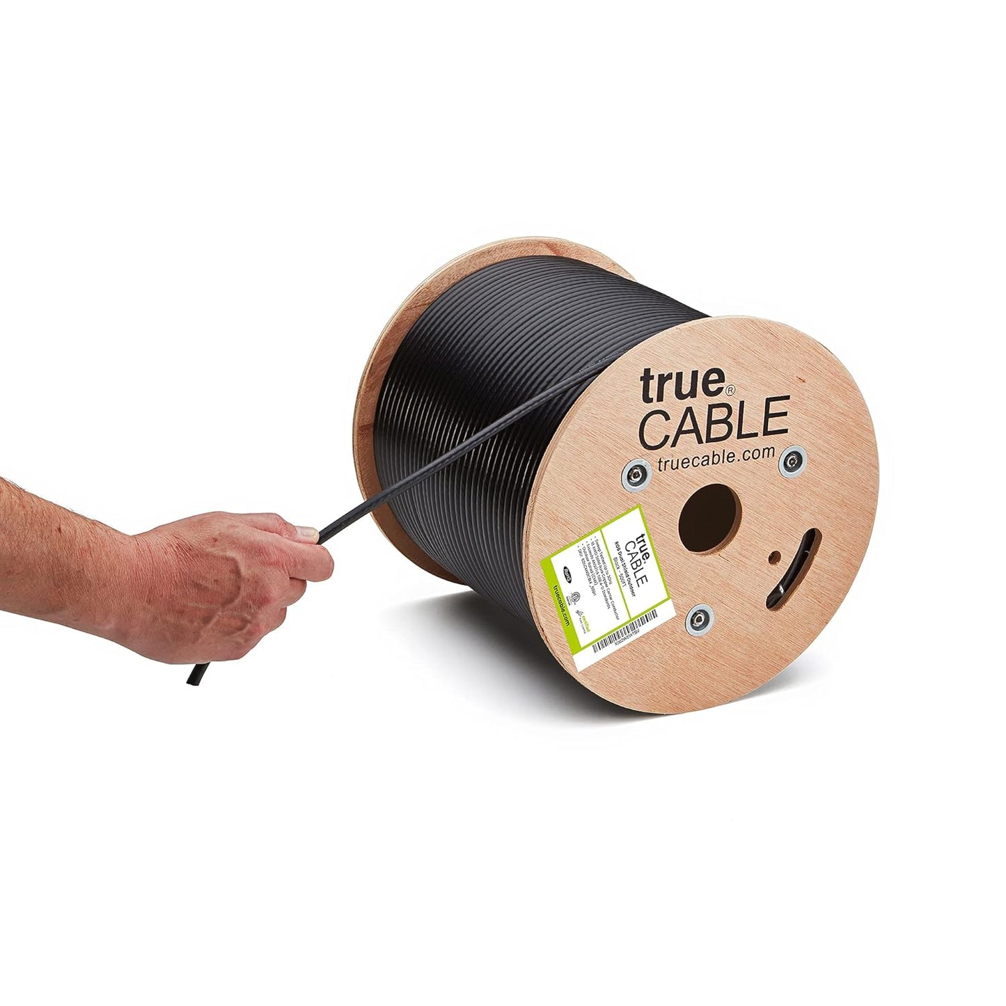 TRUECABLE RG6 Outdoor Dual Shield Coaxial Cable for Versatile Use