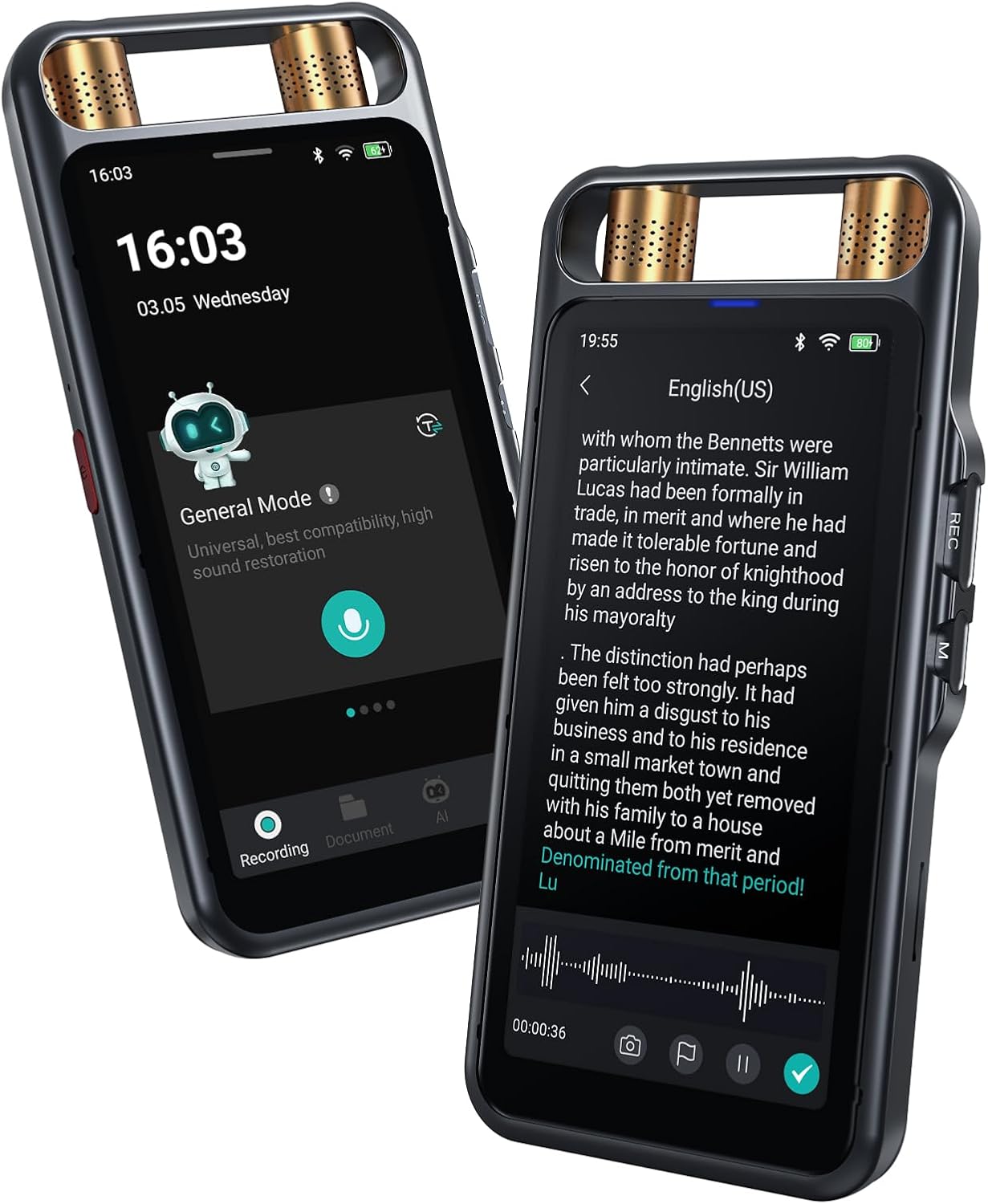 AI Voice Recorder with Transcription and Translation Features