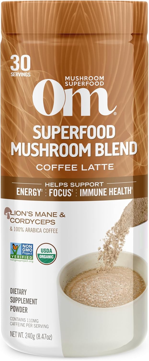 OM Mushroom Coffee Latte Blend: Energy Boost