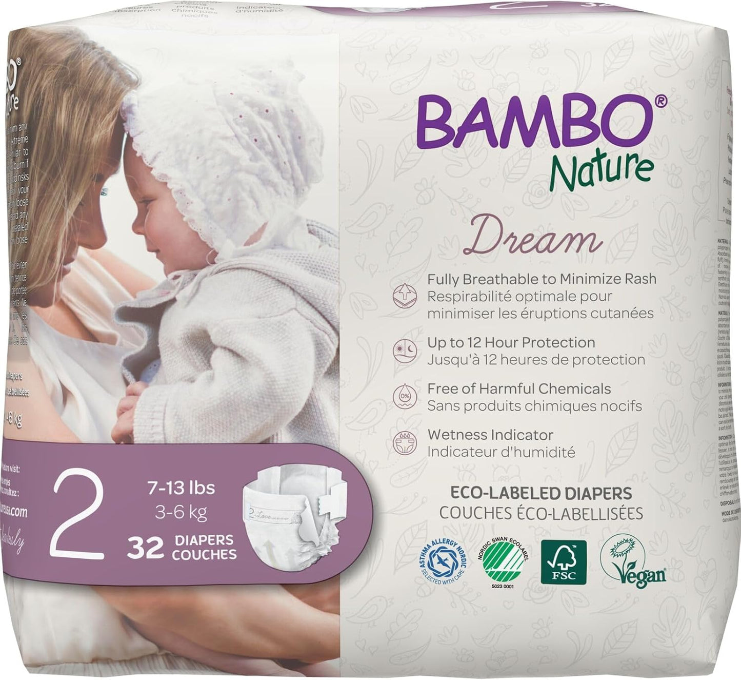 Bambo Nature Sustainable Baby Diapers, Ultra Protection