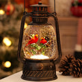 Cardinal Snow Globe Christmas Decorations Indoor - Lighted Musical