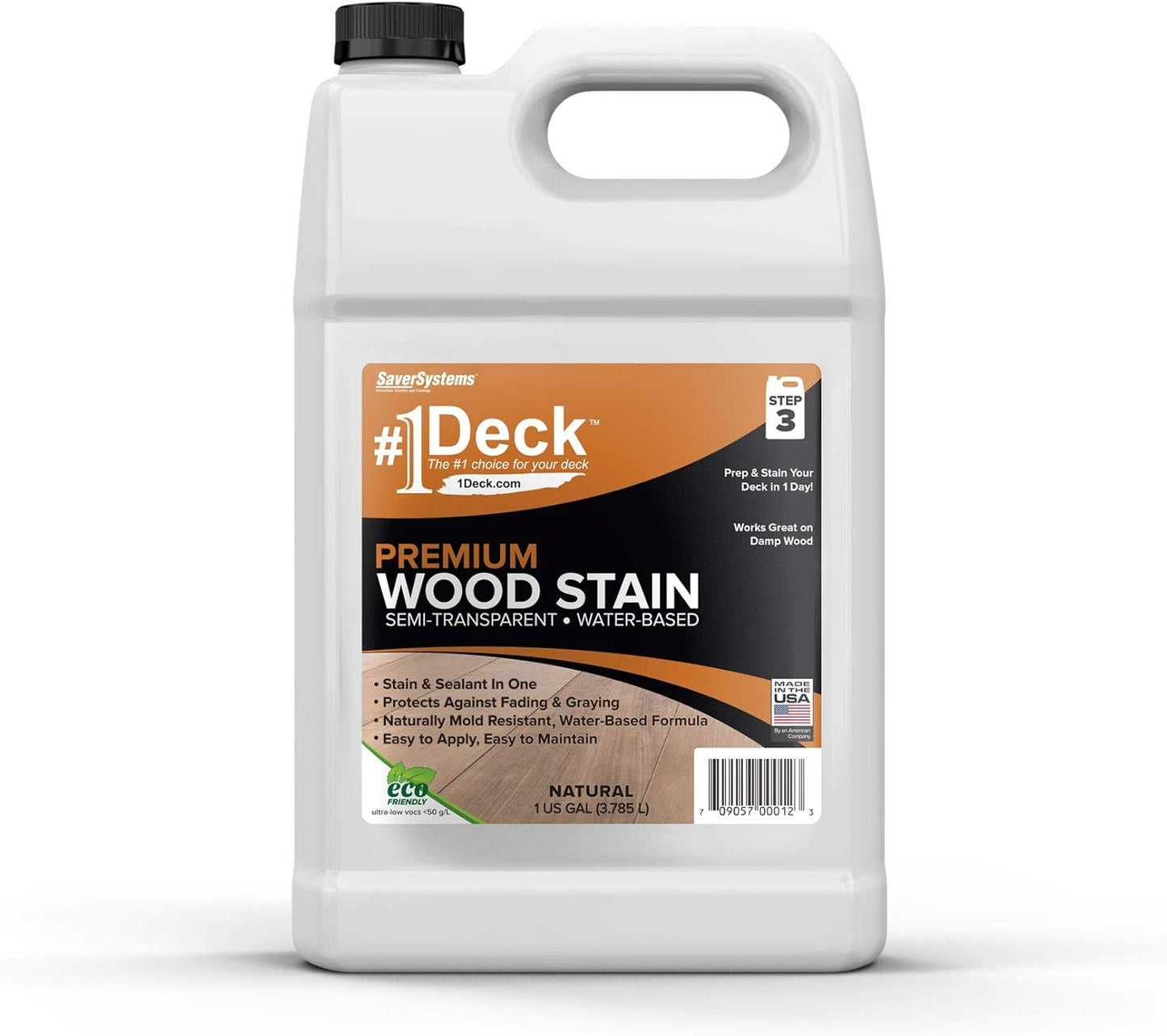 Premium Semi-Transparent Outdoor Wood Stain and Sealer 1 Gallon