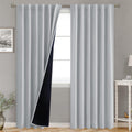 BGment Light Grey 100% Blackout Curtains 84 in - Double Layer Room